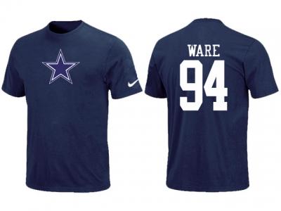 NEW Dallas Cowboys #94 WARE Name & Number T-Shirt Blue