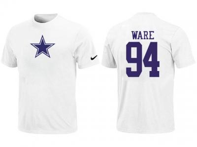NEW Dallas Cowboys #94 WARE Name & Number T-Shirt White
