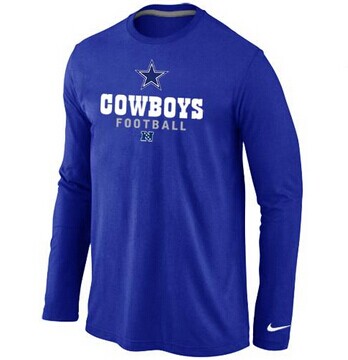 NEW Dallas Cowboys Critical Victory Long Sleeve NFL T-Shirt Blue