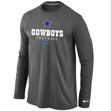 NEW Dallas Cowboys Critical Victory Long Sleeve NFL T-Shirt D-Grey