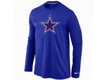 NEW Dallas Cowboys Logo Long Sleeve T-Shirt BLUE