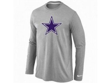 NEW Dallas Cowboys Logo Long Sleeve T-Shirt Grey