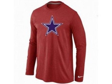 NEW Dallas Cowboys Logo Long Sleeve T-Shirt RED