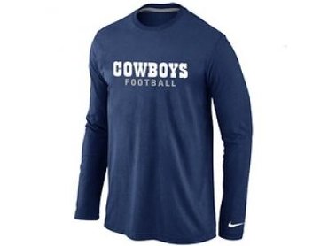 NEW Dallas Cowboys font Long Sleeve T-ShirtD.Blue