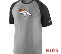 NEW Denver Broncos Ash Tri Big Play Raglan NFL T-Shirt Grey Black