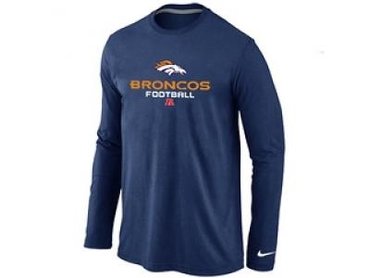 NEW Denver Broncos Critical Victory Long Sleeve T-Shirt D.Blue