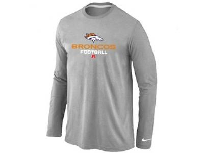 NEW Denver Broncos Critical Victory Long Sleeve T-Shirt Grey
