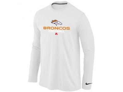 NEW Denver Broncos Critical Victory Long Sleeve T-Shirt White