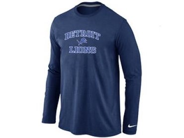 NEW Detroit Lions Heart & Soul Long Sleeve T-Shirt D.Blue
