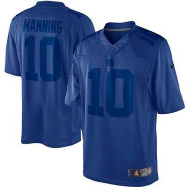 NEW Eli Manning #10 New York Giants Drenched Limited Jersey(Royal Blue)