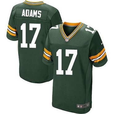 NEW Green Bay Packers #17 Davante Adams Green NFL Elite Jersey