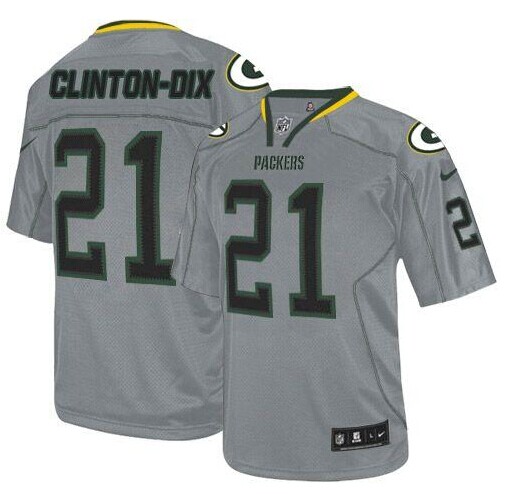 NEW Green Bay Packers #21 Ha Ha Clinton-Dix Lights Out Grey NFL Elite Jersey