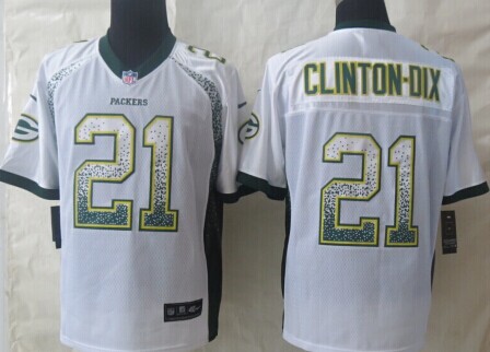 NEW Green Bay Packers #21 Ha Ha Clinton-Dix White NFL Elite Drift Fashion Jersey