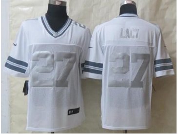 NEW Green Bay Packers #27 Eddie Lacy White NFL Limited Platinum Jersey