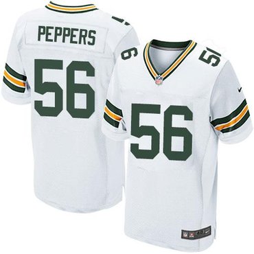 NEW Green Bay Packers #56 Julius Peppers White NFL Elite Jersey