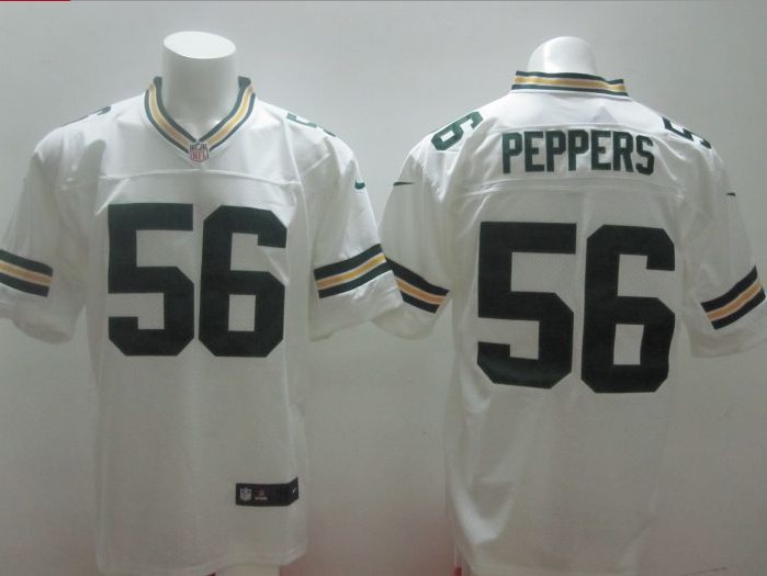 NEW Green Bay Packers #56 Julius Peppers whiteTeam Color NFL Elite Jerseys