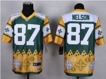 NEW Green Bay Packers #87 Jordy Nelson Green NFL Elite Noble Fashion Jersey