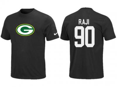 NEW Green Bay Packers #90 RAJI Name & Number T-Shirt Black