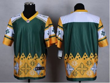 NEW Green Bay Packers Blank Green NFL Elite Noble Fashion Jersey