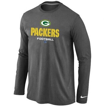 NEW Green Bay Packers Critical Victory Long Sleeve NFL T-Shirt D-Grey