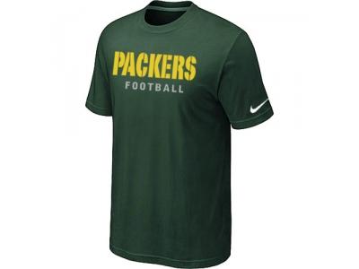 NEW Green Bay Packers Sideline Legend Authentic Font T-Shirt Green
