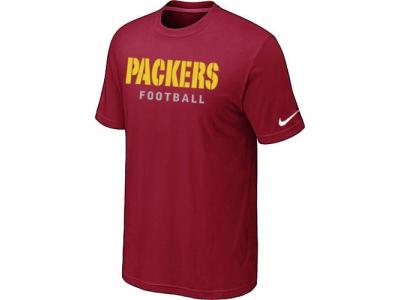 NEW Green Bay Packers Sideline Legend Authentic Font T-Shirt Red