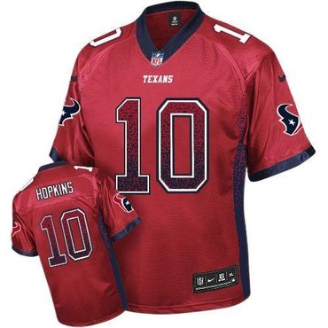 NEW Houston Texans #10 DeAndre Hopkins Red Alternate Stitched NFL Elite Drift Fashion Jerseys