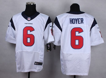 NEW Houston Texans #6 Hoyer Hopkins White NFL Elite Jersey