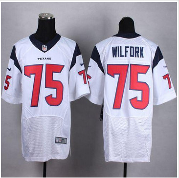 NEW Houston Texans #75 Vince Wilfork White Men's Stitched NFL Elite Jersey