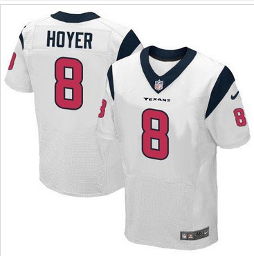 NEW Houston Texans #8 Brian Hoyer White Men's Stitched NFL Elite Jersey