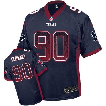 NEW Houston Texans #90 Jadeveon Clowney Navy Blue Team Color NFL Elite Drift Fashion Jersey