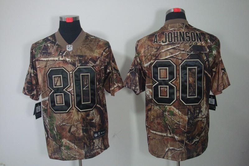 NEW Houston Texans 80 Andre Johnson Camo Realtree NFL Jerseys(Elite)