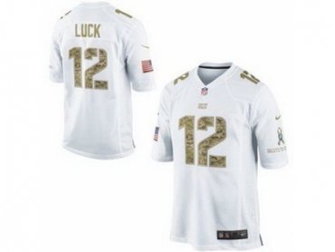 NEW Indianapolis Colts #12 Andrew Luck White Jerseys(Game USA)