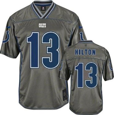 NEW Indianapolis Colts #13 T.Y. Hilton Grey Vapor Elite Jerseys