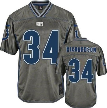 NEW Indianapolis Colts #34 Trent Richardson Grey Vapor Elite Jerseys