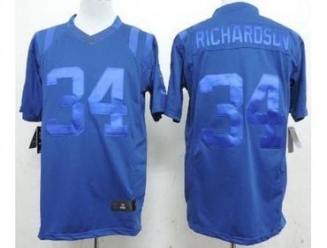 NEW Indianapolis Colts 34 Trent Richardson Blue Drenched Limited NFL Jerseys