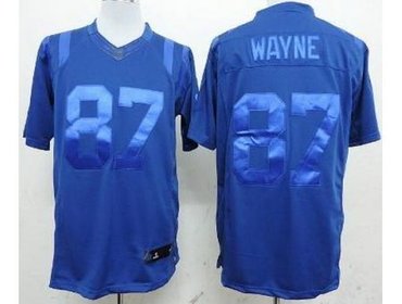 NEW Indianapolis Colts 87 Reggie Wayne Blue Drenched Limited NFL Jerseys