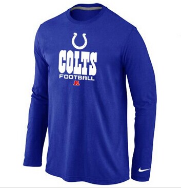 NEW Indianapolis Colts Critical Victory Long Sleeve NFL T-Shirt Blue