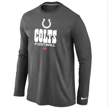 NEW Indianapolis Colts Critical Victory Long Sleeve NFL T-Shirt D-Grey