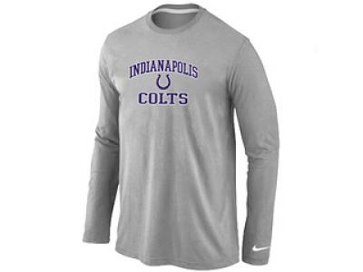 NEW Indianapolis Colts Heart & Soul Long Sleeve T-Shirt Grey