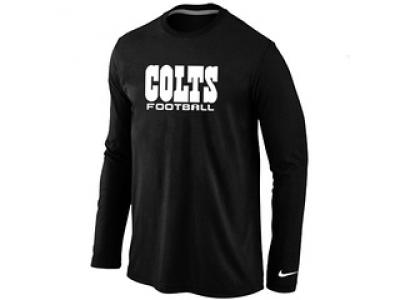 NEW Indianapolis Colts Logo Long Sleeve T-Shirt Black