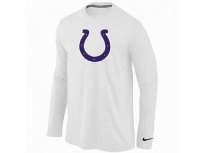 NEW Indianapolis Colts Logo Long Sleeve T-Shirt WHITE