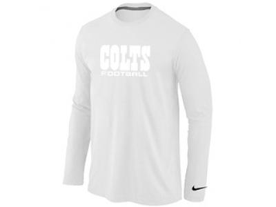 NEW Indianapolis Colts Logo Long Sleeve T-Shirt White