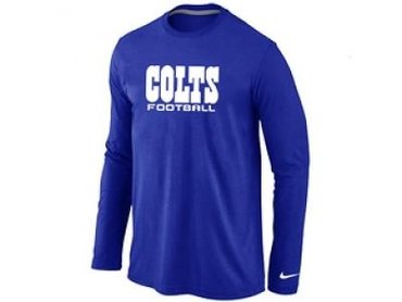 NEW Indianapolis Colts Logo Long Sleeve T-Shirt blue