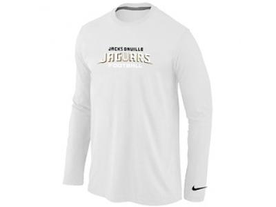 NEW Jacksonville Jaguars Authentic font Long Sleeve T-Shirt White