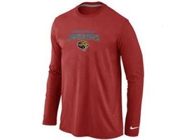 NEW Jacksonville Jaguars Heart & Soul Long Sleeve T-Shirt RED
