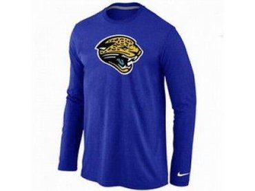 NEW Jacksonville Jaguars Logo Long Sleeve T-Shirt BLUE