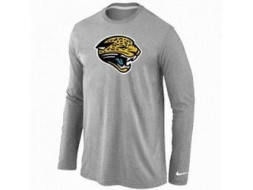 NEW Jacksonville Jaguars Logo Long Sleeve T-Shirt Grey