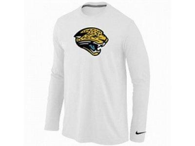 NEW Jacksonville Jaguars Logo Long Sleeve T-Shirt WHITE