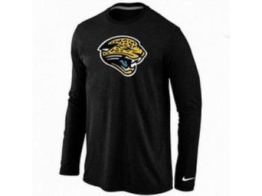 NEW Jacksonville Jaguars Logo Long Sleeve T-Shirt black